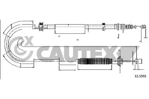 жило за ръчна спирачка CAUTEX 761659