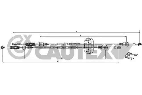 въжен механизъм, ръчна трансмисия CAUTEX 761828