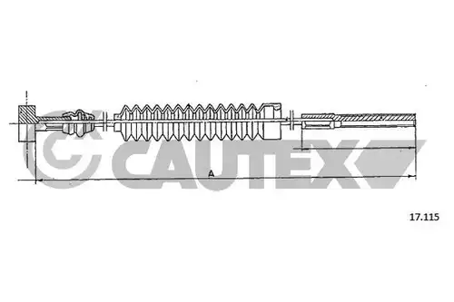 жило за ръчна спирачка CAUTEX 762705