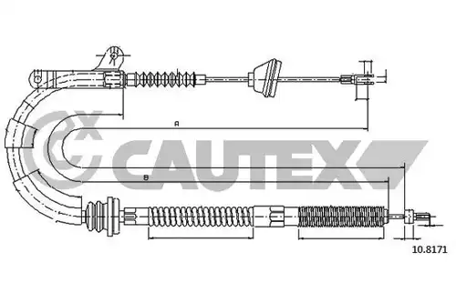 жило за ръчна спирачка CAUTEX 762882