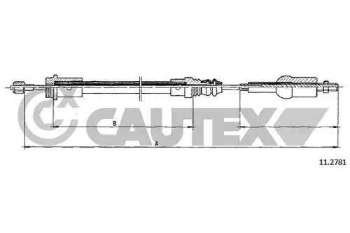 въжен механизъм, задействане на съединителя CAUTEX 765754