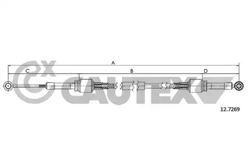 въжен механизъм, ръчна трансмисия CAUTEX 766381