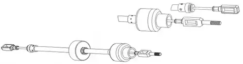 въжен механизъм, задействане на съединителя CEF CT01124