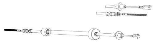 въжен механизъм, задействане на съединителя CEF CT01130