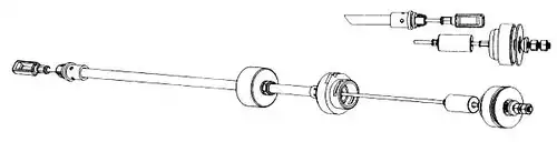 въжен механизъм, задействане на съединителя CEF CT01140