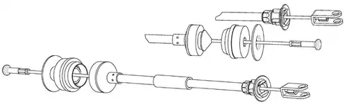 въжен механизъм, задействане на съединителя CEF PU01100