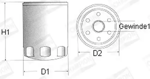 маслен филтър CHAMPION F122/606