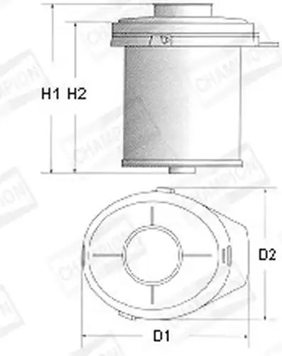 въздушен филтър CHAMPION V401/606