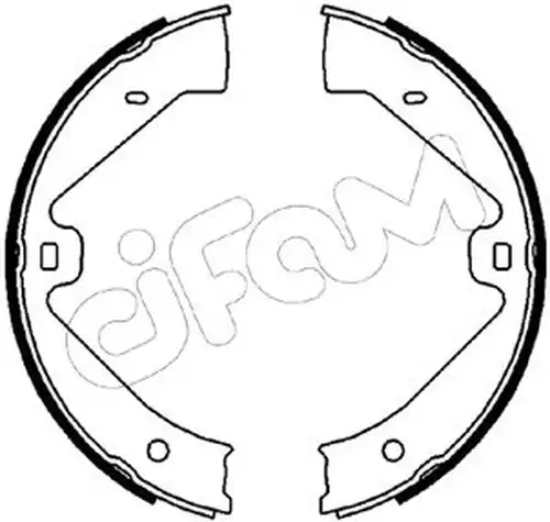 комплект спирачна челюст, ръчна спирачка CIFAM 153-528