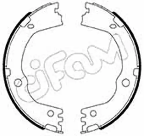 комплект спирачна челюст, ръчна спирачка CIFAM 153-670