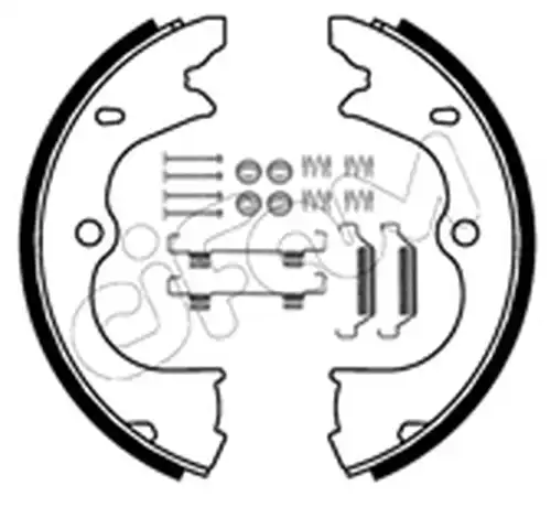 комплект спирачна челюст, ръчна спирачка CIFAM 153-743K