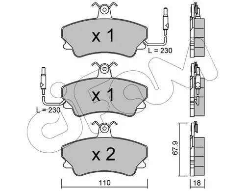 накладки CIFAM 822-069-0