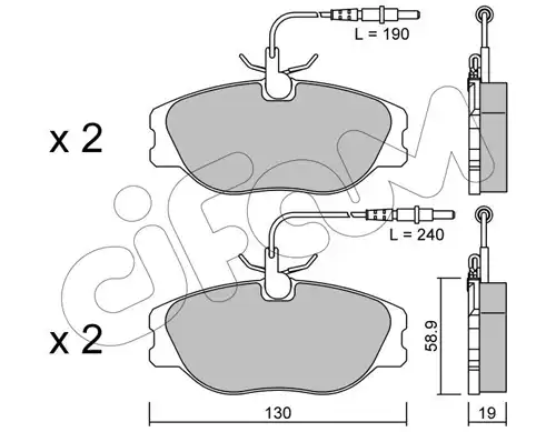 накладки CIFAM 822-072-3