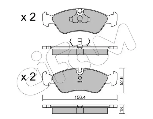 накладки CIFAM 822-117-0