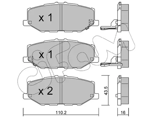 накладки CIFAM 822-1215-0