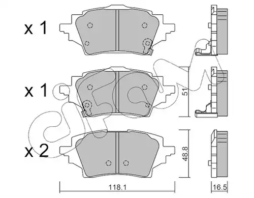 накладки CIFAM 822-1228-0