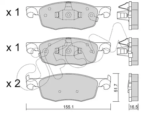 накладки CIFAM 822-1282-0