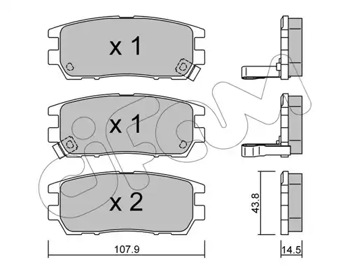 накладки CIFAM 822-151-0