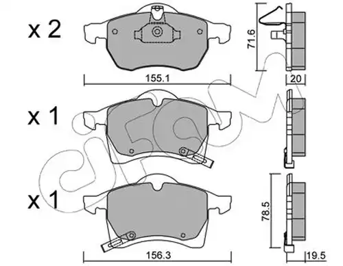 накладки CIFAM 822-258-0