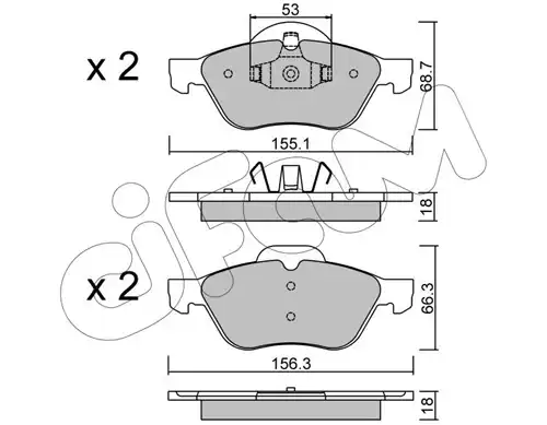 накладки CIFAM 822-335-0