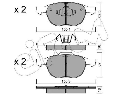 накладки CIFAM 822-534-0