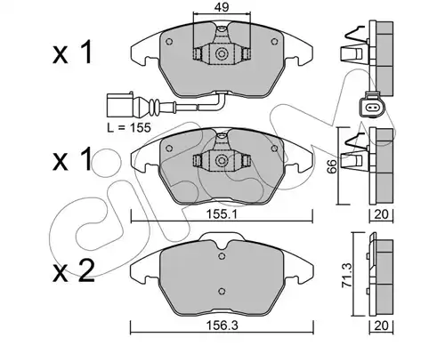 накладки CIFAM 822-548-0