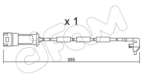 предупредителен контактен сензор, износване на накладките CIFAM SU.091