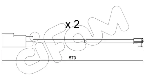 предупредителен контактен сензор, износване на накладките CIFAM SU.244K