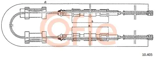 жило за ръчна спирачка COFLE 10.405