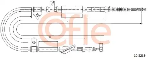 жило за ръчна спирачка COFLE 10.5239