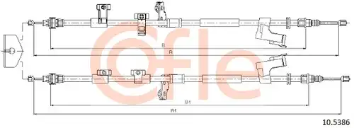 жило за ръчна спирачка COFLE 10.5386