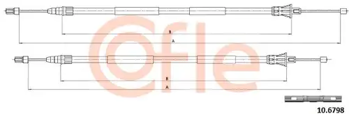 жило за ръчна спирачка COFLE 10.6798