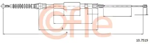 жило за ръчна спирачка COFLE 10.7519