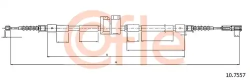 жило за ръчна спирачка COFLE 10.7557