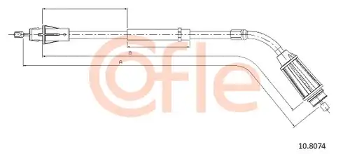 жило за ръчна спирачка COFLE 10.8074