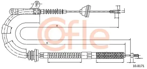 жило за ръчна спирачка COFLE 10.8171