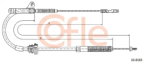 жило за ръчна спирачка COFLE 10.8183