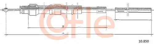 жило за ръчна спирачка COFLE 10.850