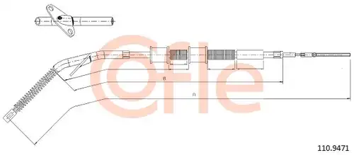 жило за ръчна спирачка COFLE 10.9471