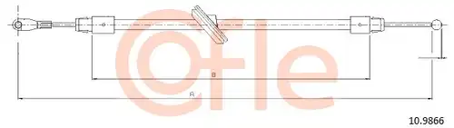 жило за ръчна спирачка COFLE 10.9866