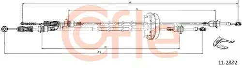 въжен механизъм, ръчна трансмисия COFLE 11.2882