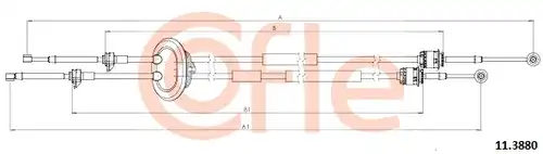 въжен механизъм, ръчна трансмисия COFLE 11.3880