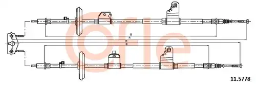 жило за ръчна спирачка COFLE 11.5778