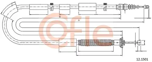жило за ръчна спирачка COFLE 12.1501
