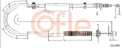 жило за ръчна спирачка COFLE 12.1502