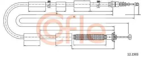жило за ръчна спирачка COFLE 12.1503