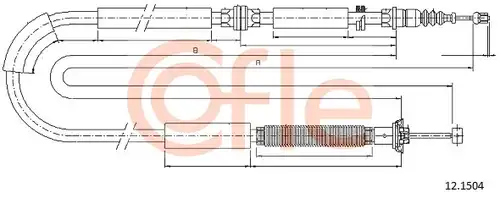 жило за ръчна спирачка COFLE 12.1504