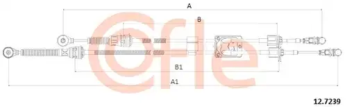 въжен механизъм, ръчна трансмисия COFLE 12.7239