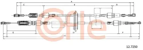 въжен механизъм, ръчна трансмисия COFLE 12.7250