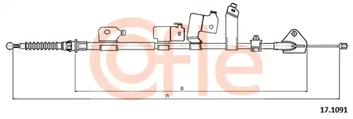жило за ръчна спирачка COFLE 17.1091